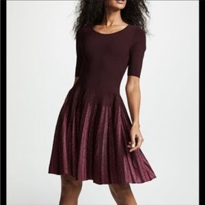 Milly Lurex Pleated Dress, Medium